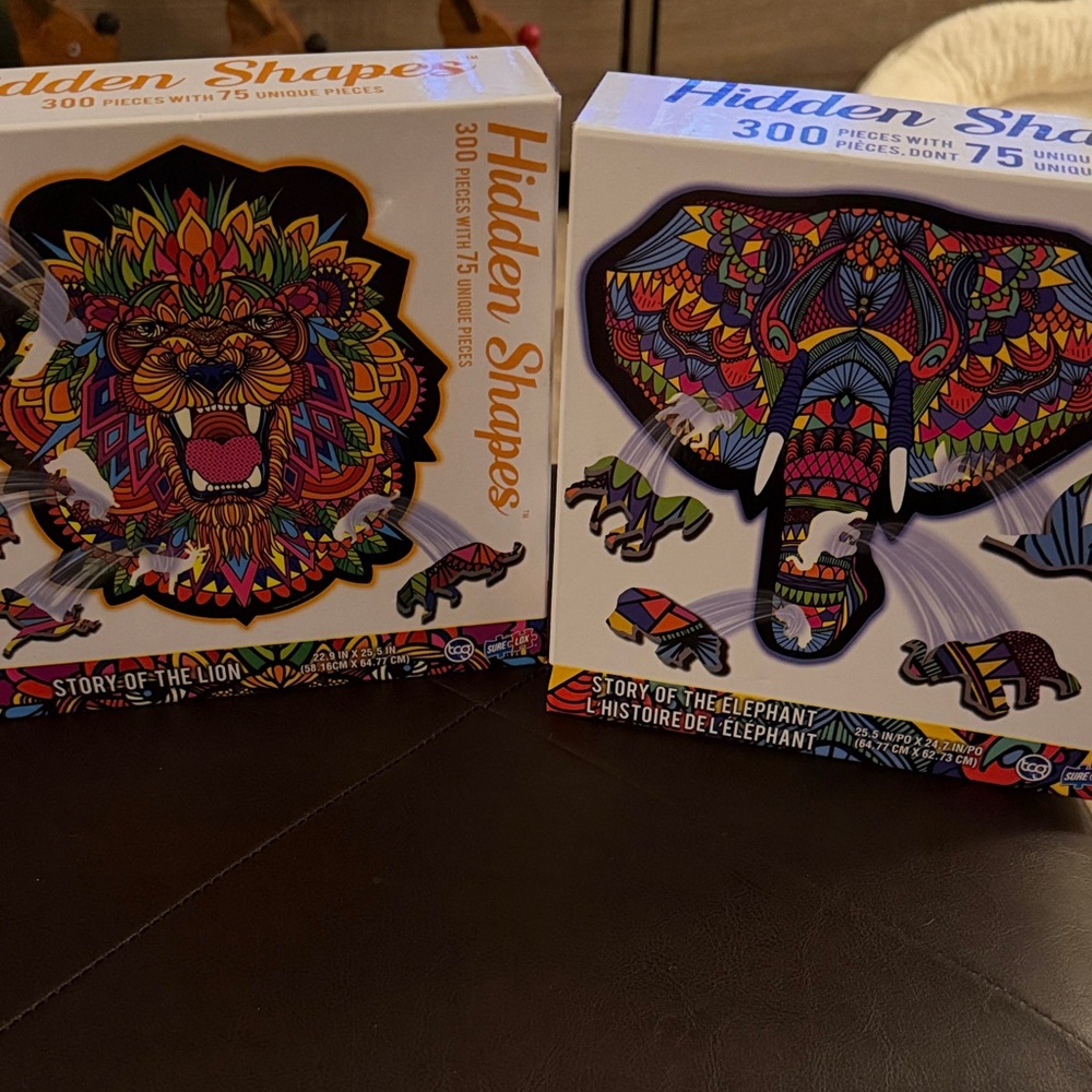 2 Hidden Objects Colorful Animal Puzzles New Sealed